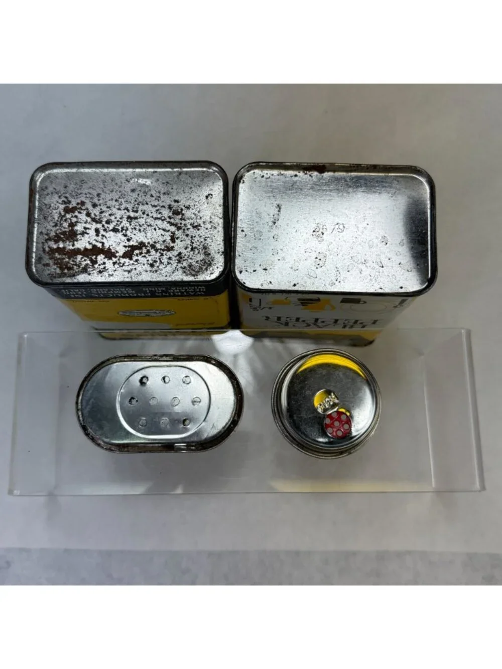 Vintage Watkins Black Pepper 8 oz Tins Lot of 2